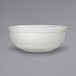International Tableware AT-15 Athena 18 oz. Ivory (American White) Embossed Stoneware Nappie / Oatmeal Bowl - 36/Case Main Thumbnail 1