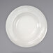 International Tableware AT-3 Athena 12 oz. Ivory (American White) Wide Rim Rolled Edge Embossed Stoneware Deep Rim Soup Bowl - 24/Case Main Thumbnail 2