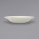 An International Tableware ivory stoneware bowl with a gold rim.