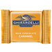 Individually wrapped Ghirardelli Milk Chocolate Caramel Square.
