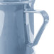 A slate blue Cambro polycarbonate mug with a handle.