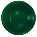 A green stoneware bowl.