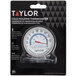A white and black Taylor refrigerator/freezer thermometer in packaging.