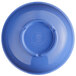 A blue Elite Global Solutions melamine bowl with a lid on top.