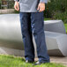 Uncommon Threads 4102 Unisex Navy Customizable Grunge Cargo Chef Pants - XL Main Thumbnail 3