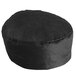 A black round AmerCare Royal beanie chef cap with a black brim on a white background.