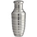 An American Metalcraft stainless steel beehive cocktail shaker with a lid.