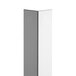 A stainless steel rectangular wall corner guard with a white background.