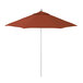 A California Umbrella with Sunbrella Henna Fabric canopy on a white background.