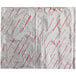Interfolded red striped aluminum foil pop up sheet.