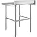 Regency 30" x 30" 16-Gauge 304 Stainless Steel Commercial Open Base Work Table with 4" Backsplash Main Thumbnail 4