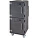 Cambro PCUCHSP615 Pro Cart Ultra® Charcoal Gray Tall Profile Electric Cold Top / Hot Bottom Food Holding Cabinet in Fahrenheit with Security Package - 110V Main Thumbnail 1
