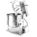 A Cleveland 12 gallon metal mixer kettle with a control panel.