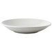 A Dudson Matte Pearl stoneware plate with a curved edge on a white background.