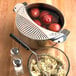 A pot of potatoes with a Fox Run stainless steel strainer.