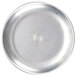 An American Metalcraft aluminum coupe pizza pan with a white circle and a circle in the middle.