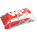 A red and white package of WipesPlus food contact surface sanitizing wipes.