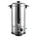 A silver and black Town 10 liter water boiler with a stainless steel lid.