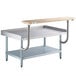 Regency 30" x 48" 16-Gauge Stainless Steel Equipment Stand with Galvanized Undershelf and 10" Wooden Adjustable Cutting Board Main Thumbnail 3