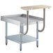 Regency 30" x 24" 16-Gauge Stainless Steel Equipment Stand with Galvanized Undershelf and 10" Wooden Adjustable Cutting Board Main Thumbnail 3