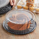 Baker's Mark 9" Low Dome Cake Display Container with Clear Dome Lid Main Thumbnail 1