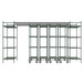A Metro Super Erecta Pro top-track shelving unit with Metro shelves on a white background.