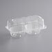 Baker's Mark 2-Compartment Clear OPS Plastic Cupcake / Muffin Container Main Thumbnail 3