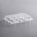 Baker's Mark 12-Compartment Clear OPS Hinged Mini Cupcake / Mini Muffin Container Main Thumbnail 3
