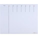 A white sheet of paper with black lines forming a weekly planner grid.