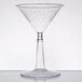 Fineline Flairware 2306-CL 6 oz. 2-Piece Plastic Martini with Clear Base - 144/Case Main Thumbnail 3