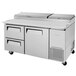 Turbo Air TPR-67SD-D2-N 67" Pizza Prep Table with 1 Door and 2 Drawers Main Thumbnail 3