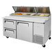 Turbo Air TPR-67SD-D2-N 67" Pizza Prep Table with 1 Door and 2 Drawers Main Thumbnail 7