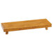 A Cal-Mil Madera rustic pine wooden rectangular display riser with angled legs.