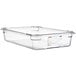 An Araven full size clear polycarbonate food pan.