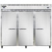 A white Continental Refrigerator with stainless steel doors and a silver handle.