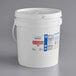 A white LeGout bucket with a lid and label for 30 lb. Standard Chicken Flavored Base.