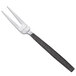 An American Metalcraft Wavy stainless steel cold meat fork with a black and silver handle.