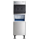 A Hoshizaki air cooled ice machine with a stainless steel finish.