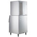 A large stainless steel Hoshizaki air cooled ice machine with the door open.