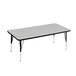 Correll 30" X 60" Activity Table - Height Adjustable (21"-30"), Gray Granite Melamine Top, Heavy Duty