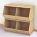 A Jonti-Craft wooden toy crate with two compartments.