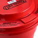 A red container with a Chef Master lid.
