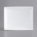 Sant'Andrea W6052344330 Nexus 7 7/8" x 6 1/4" Rectangular Bright White Embossed Porcelain Platter by Oneida - 36/Case