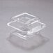 Dart PET20UTD StayLock 5 1/4" x 5 5/8" x 3 1/4" Clear Hinged PET Plastic 5" Square Deep Base Container - 500/Case Main Thumbnail 2