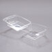 Dart PET20UTD StayLock 5 1/4" x 5 5/8" x 3 1/4" Clear Hinged PET Plastic 5" Square Deep Base Container - 500/Case Main Thumbnail 3