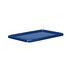 A navy blue plastic tray with a lid.