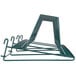 A green Metro tray drying rack with four shelves.