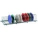 A Metro TDR48K3 drying rack with circular objects on it.