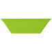 A green rectangular Keywest melamine bowl with white edges.