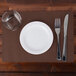 Hoffmaster 310561 10" x 14" Chocolate Brown Colored Paper Placemat with Scalloped Edge - 1000/Case Main Thumbnail 1